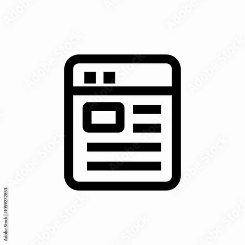website article icon sign vector