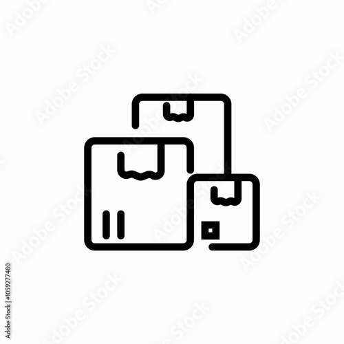 delivery packages icon sign vector