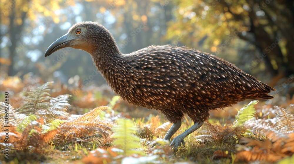 Obraz premium Kakapo Bird in a Forest Setting