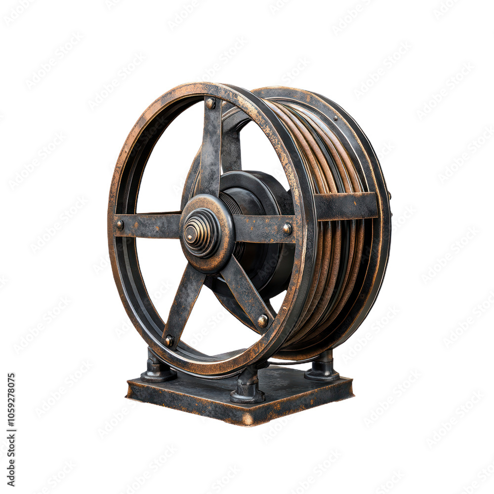 Obraz premium Hose Reel Isolate Transparency Background