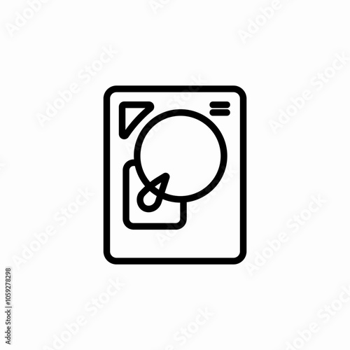 hdd drive icon sign vector