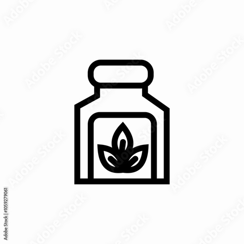 medicinical herbs icon sign vector