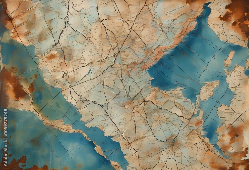 Fototapeta premium vintage map