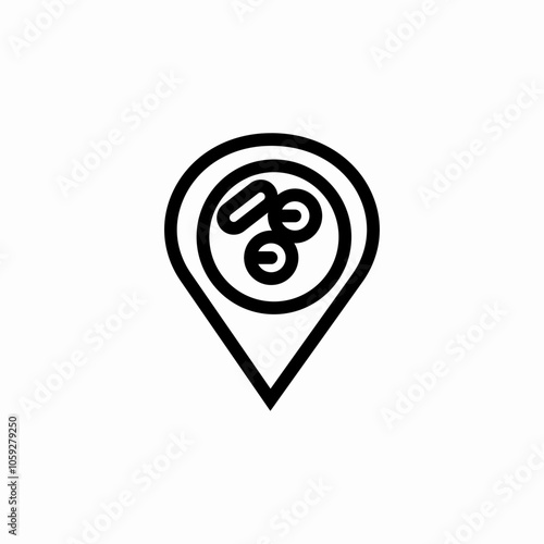 pharmacy location icon sign vector