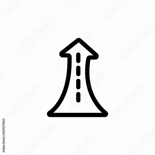 road up icon sign vector