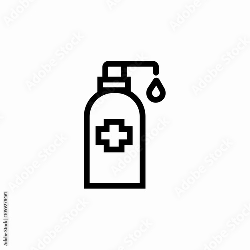 sanitizer alcohol icon sign vector