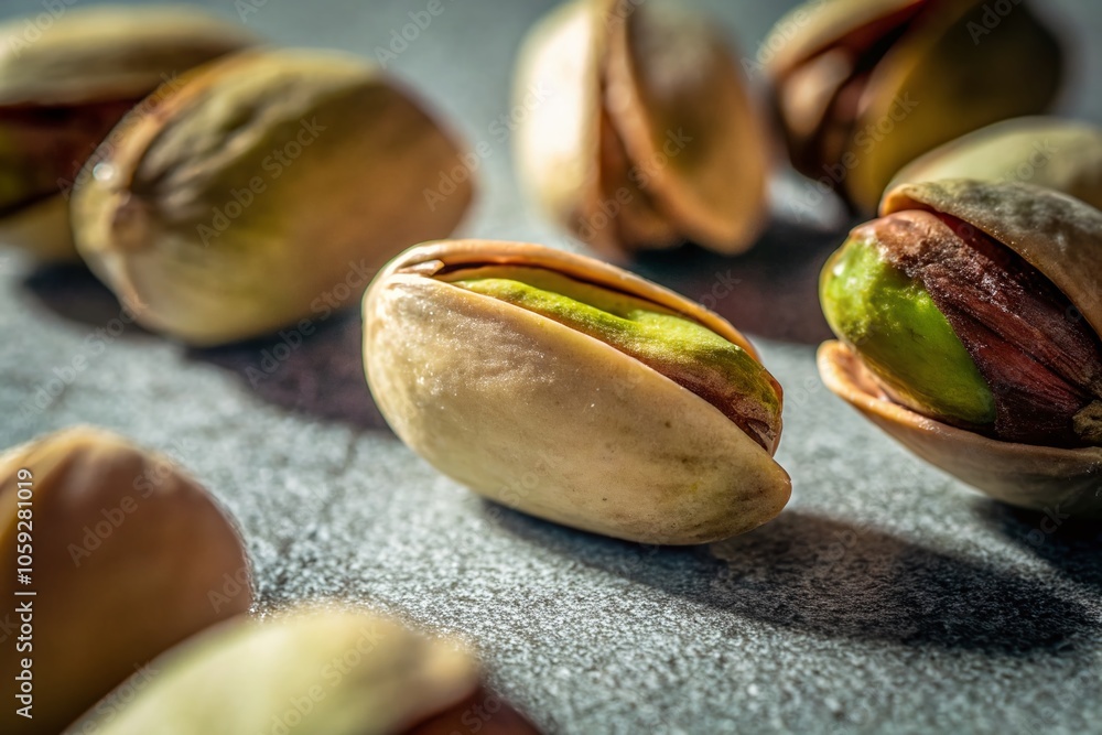 Close-Up of Pistachio Nuts in Low Light Photography for Stunning Visuals and Texture Close-Up of Pistachio Nuts in Low Light Photography for Stunning Visuals and Texture