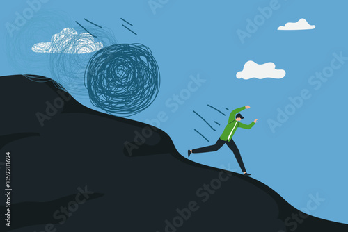 Running away from problems, fear of facing problems, lack of self confidence in facing all obstacles