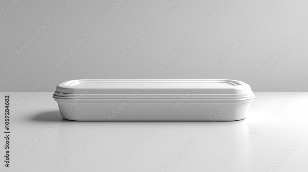 Realistic 3D mockup of a plastic clamshell for versatile packaging, displayed against a white background, perfect for a clean and eye-catching social media showcase. High resolution Illustration, in Realistic 3D mockup of a plastic clamshell for versatile packaging, displayed against a white background, perfect for a clean and eye-catching social media showcase. High resolution Illustration, in