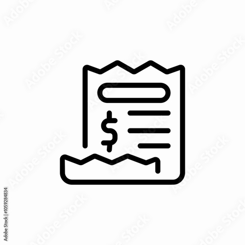 bill invoice icon sign vector
