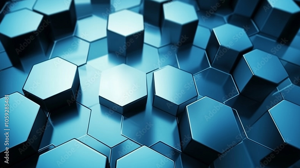 Blue hexagon background Blue hexagon background