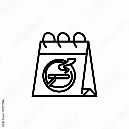 no smoking day calendar icon sign vector