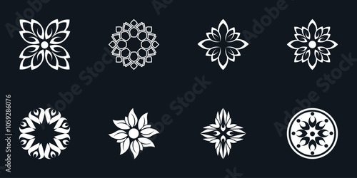 flower logo design collection with creative and modern concept premium vector