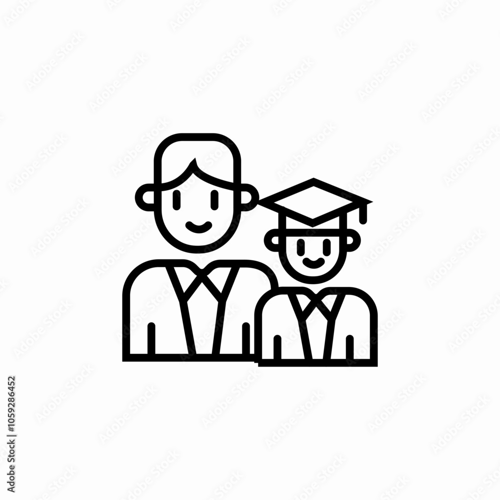 student father icon sign vector student father icon sign vector