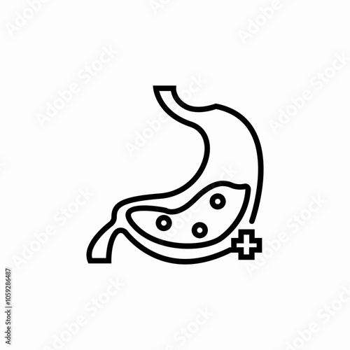 stomach medicine icon sign vector