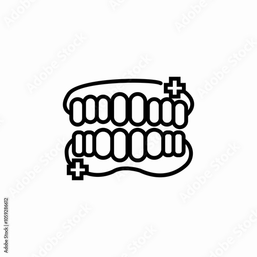 teeth care icon sign vector