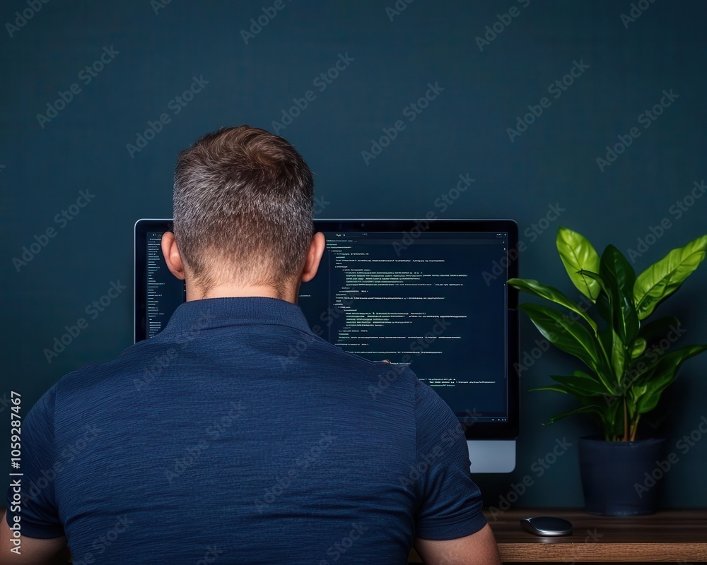 Programmer creating Agile sprint tasks on a digital board, Agile coding, organized workflow Programmer creating Agile sprint tasks on a digital board, Agile coding, organized workflow