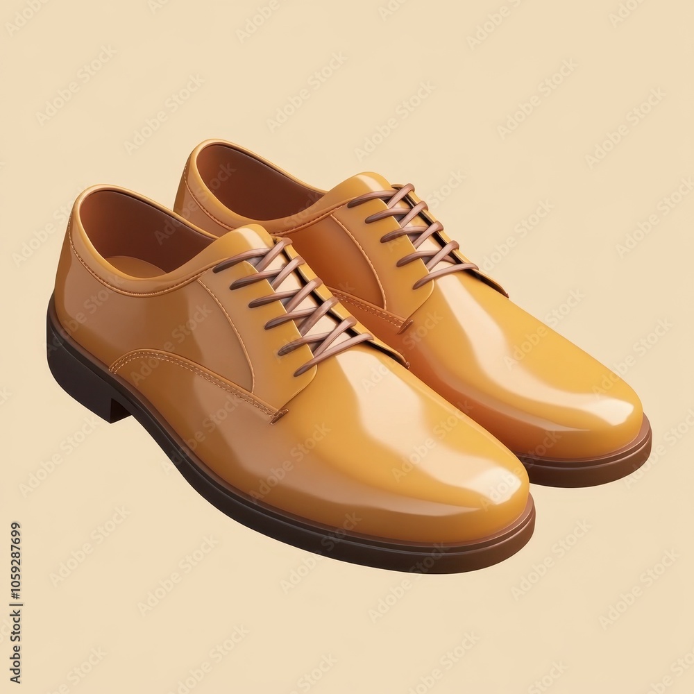 Glossy Leather Dress Shoes in Warm Tones Glossy Leather Dress Shoes in Warm Tones