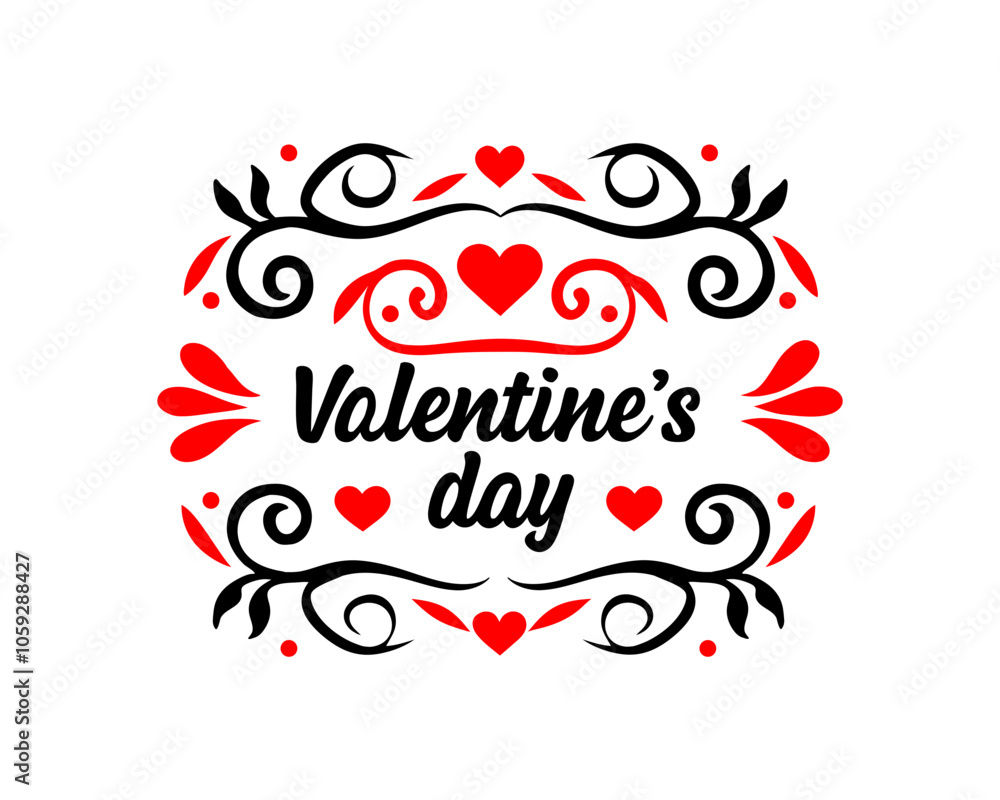Valentine's Day Typography Vector Illustration Valentine's Day Typography Vector Illustration
