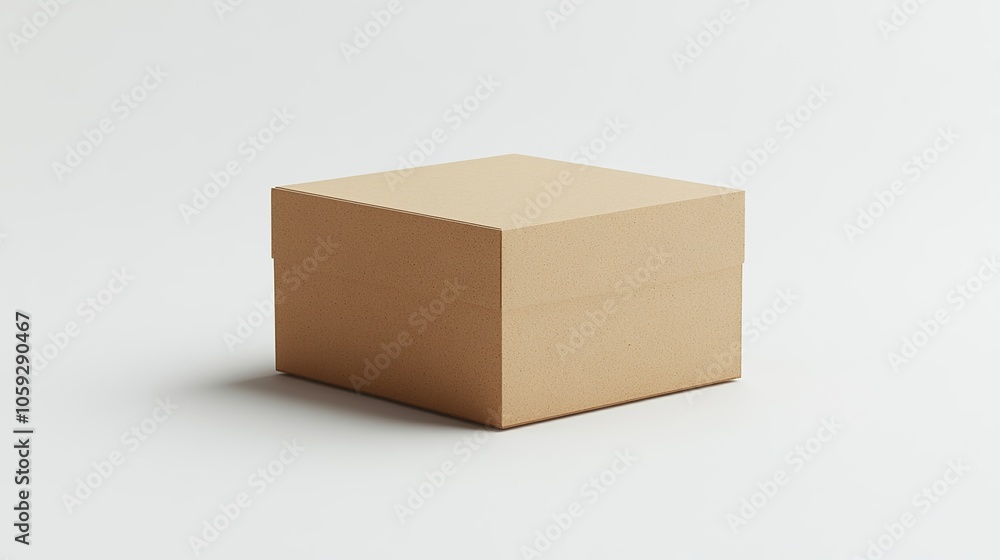 Realistic 3D mockup of a paperboard carton for versatile packaging, isolated on a white background, ideal for a professional and clean social media presentation. High resolution Illustration, in the Realistic 3D mockup of a paperboard carton for versatile packaging, isolated on a white background, ideal for a professional and clean social media presentation. High resolution Illustration, in the