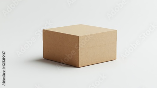 Realistic 3D mockup of a paperboard carton for versatile packaging, isolated on a white background, ideal for a professional and clean social media presentation. High resolution Illustration, in the