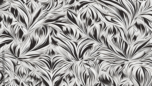 Abstract Swirl Pattern: A mesmerizing black and white swirl pattern, reminiscent of nature's delicate and intricate designs, perfect for creating a sense of movement and dynamism.  