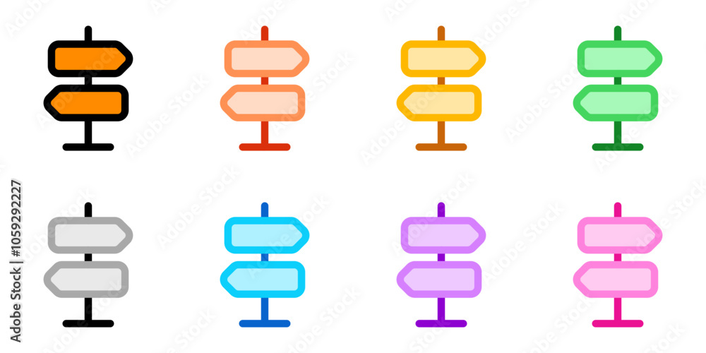 Editable wayfinder, signpost vector icon. Part of a big icon set family. Perfect for web and app interfaces, presentations, infographics, etc Editable wayfinder, signpost vector icon. Part of a big icon set family. Perfect for web and app interfaces, presentations, infographics, etc