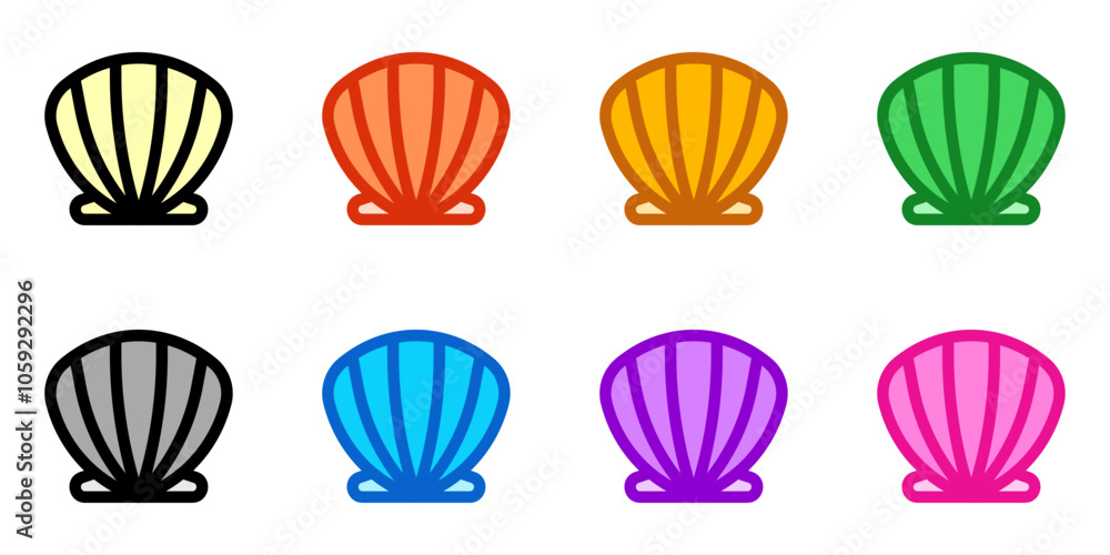 Editable sea shell vector icon. Part of a big icon set family. Perfect for web and app interfaces, presentations, infographics, etc Editable sea shell vector icon. Part of a big icon set family. Perfect for web and app interfaces, presentations, infographics, etc