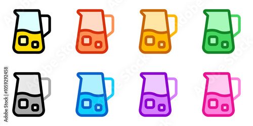 Editable lemonade jug, juice carafe vector icon. Part of a big icon set family. Perfect for web and app interfaces, presentations, infographics, etc