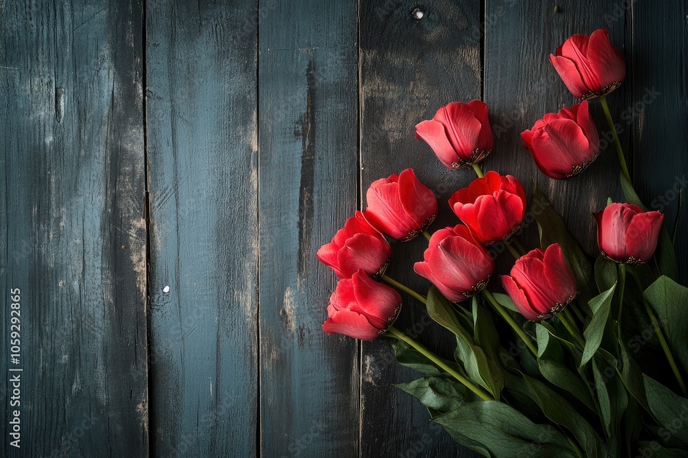 background for Valentine's Day on wooden boards with generative ai background for Valentine's Day on wooden boards with generative ai