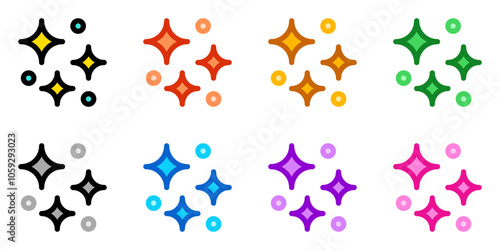 Editable sparkle and bubble vector icon. Part of a big icon set family. Perfect for web and app interfaces, presentations, infographics, etc