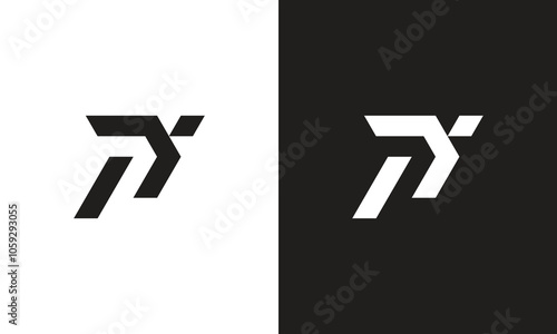 PI logo, monogram unique logo, black and white logo, premium elegant logo, letter PI Vector