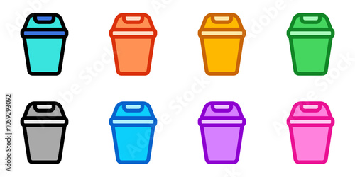 Editable trash bin vector icon. Part of a big icon set family. Perfect for web and app interfaces, presentations, infographics, etc