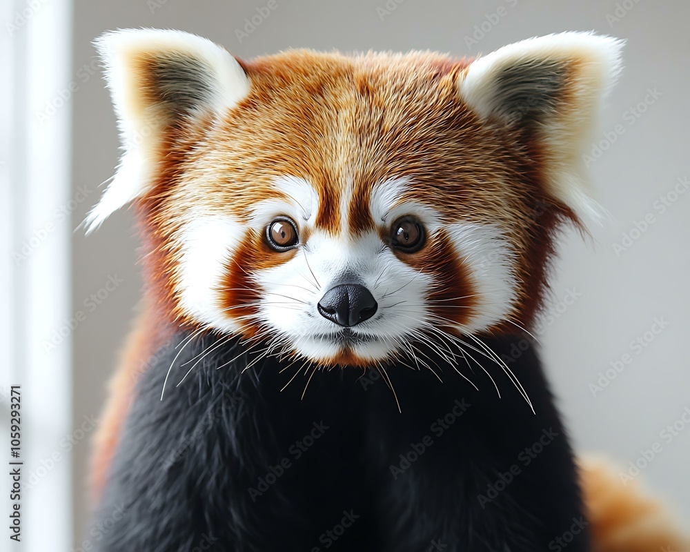 Realistic Curious Red Panda Portrait Realistic Curious Red Panda Portrait