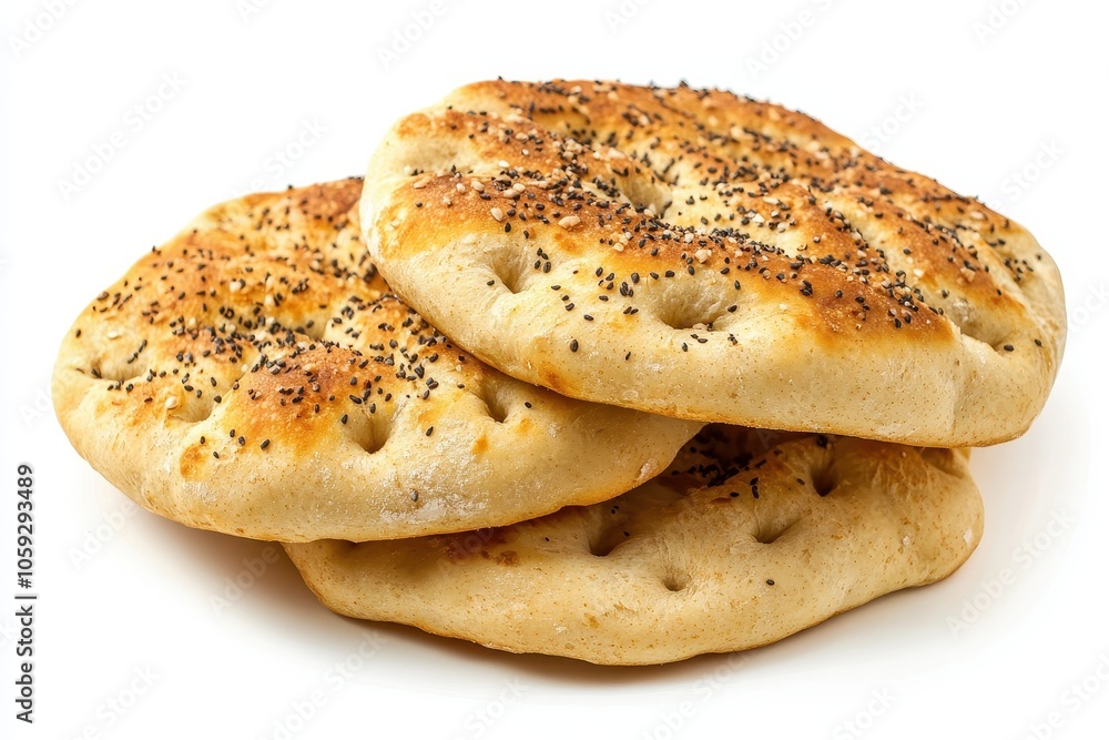 single Lebanese pita bread on white background single Lebanese pita bread on white background