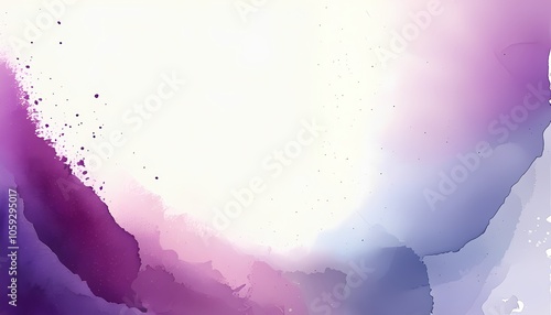 Abstract Purple and Blue Watercolor Background