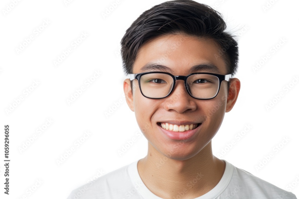 Close up portrait of attractive Asian man with big smile. Close up portrait of attractive Asian man with big smile.