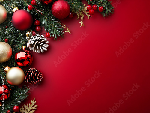 Wallpaper Mural Christmas ornaments decoration background photo Torontodigital.ca