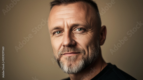 Confident Mature Man with Shaved Sides