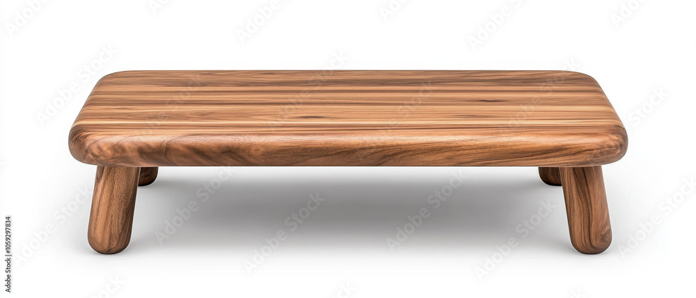 wooden coffee table with smooth surface and rounded legs, perfect for modern decor wooden coffee table with smooth surface and rounded legs, perfect for modern decor