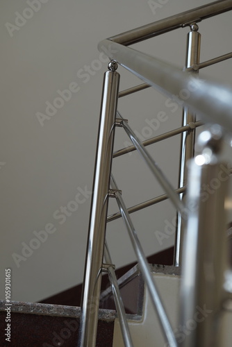 Stainless steel side ladder stand
 photo