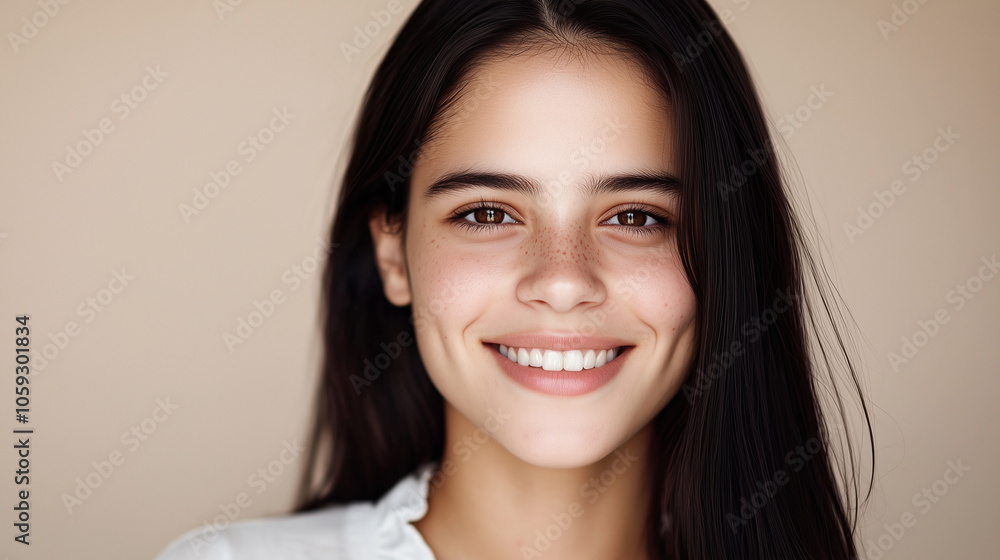 Smiling Young Woman with Dimples Smiling Young Woman with Dimples