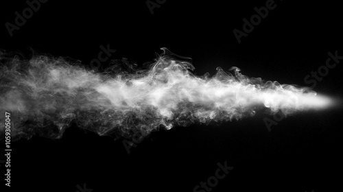 Wallpaper Mural Dense smoke cloud with bright edge on black background Torontodigital.ca