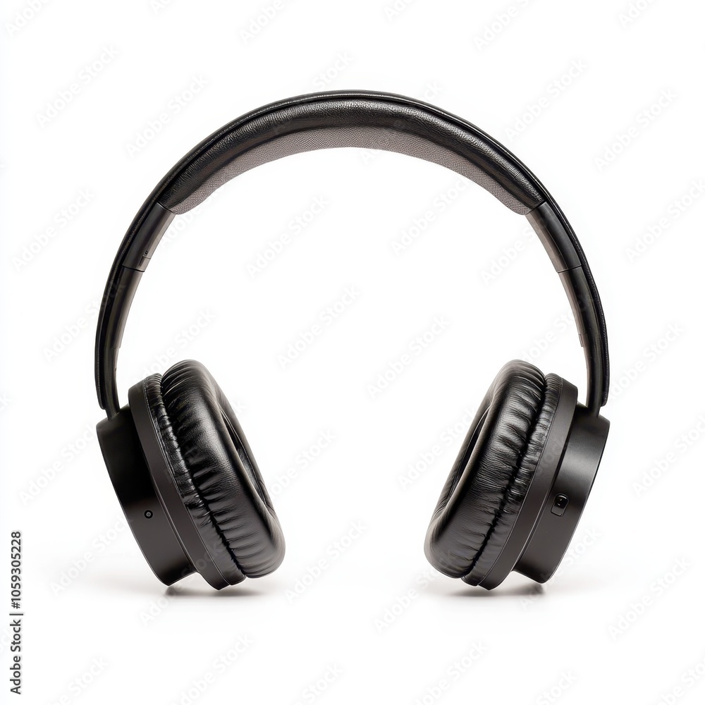Sleek black headphones designed for comfort and quality sound, featuring cushioned ear cups and an adjustable headband. Sleek black headphones designed for comfort and quality sound, featuring cushioned ear cups and an adjustable headband.
