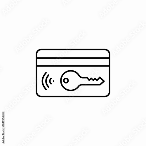 door card wireless icon sign vector