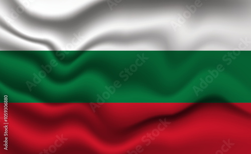 Free Download Waving Bulgarian Flag 3D Illustration. The National Flag of Bulgaria. - GFXLoad