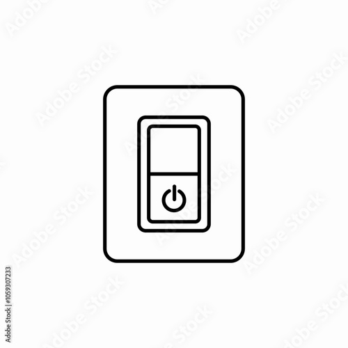 light switch icon sign vector