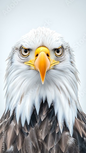 Realistic Bald Eagle Portrait with Majestic Stance