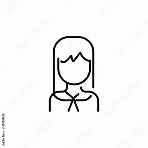 pupil student girl icon sign vector