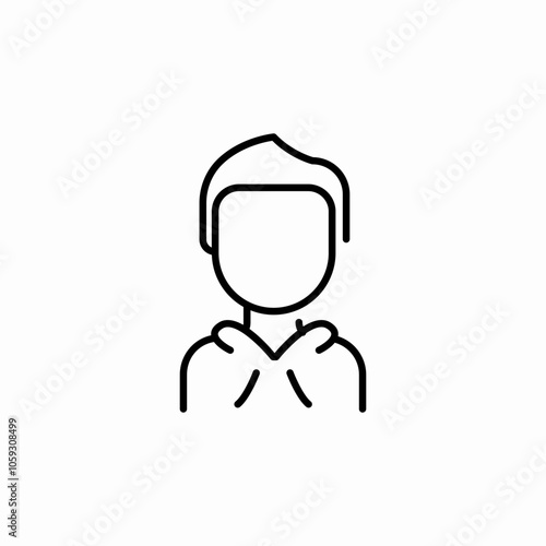 young boy teenager user icon sign vector